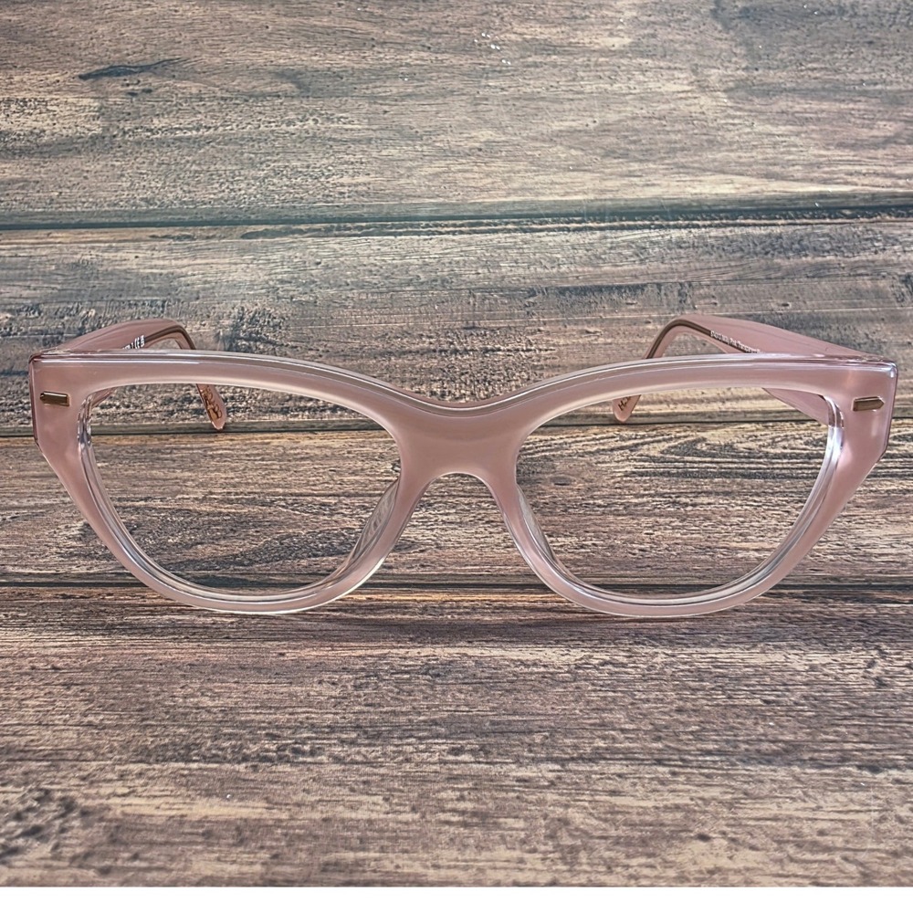 Coach HC8370U Milky Pink Transparent Cat Eye Eyeglass Frames 54-17-140